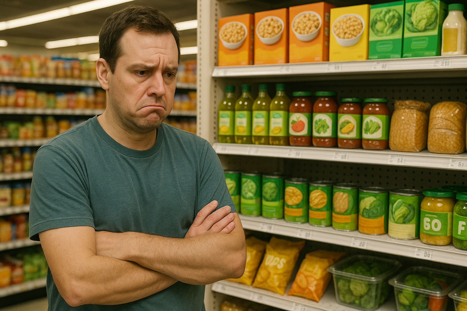 unhappy grocery store walker